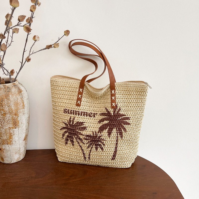 Embroidery Bali - Bolso de Playa Tejido de Paja