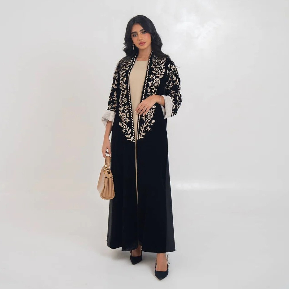 Abaya Abierta de Terciopelo, C - Embroidery Kebaya reseña y precio