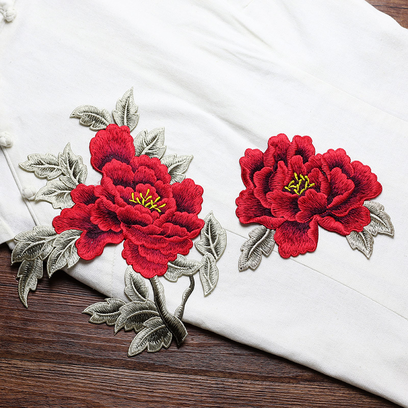 1 par de apliques bordados de  - Embroidery Yellow Dress reseña y precio
