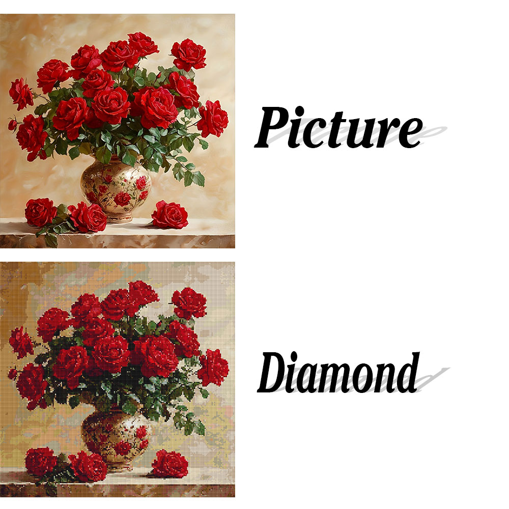 Pintura de diamante rosa, mosa - Embroidery Rose reseña y precio