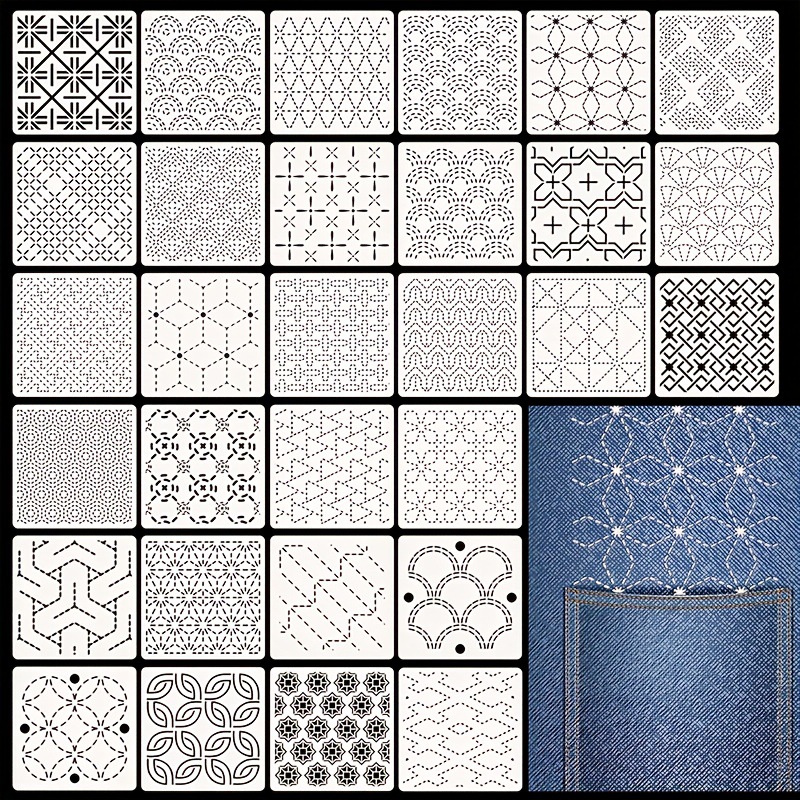 30 Uds plantillas de bordado p - Embroidery Meaning reseña y precio