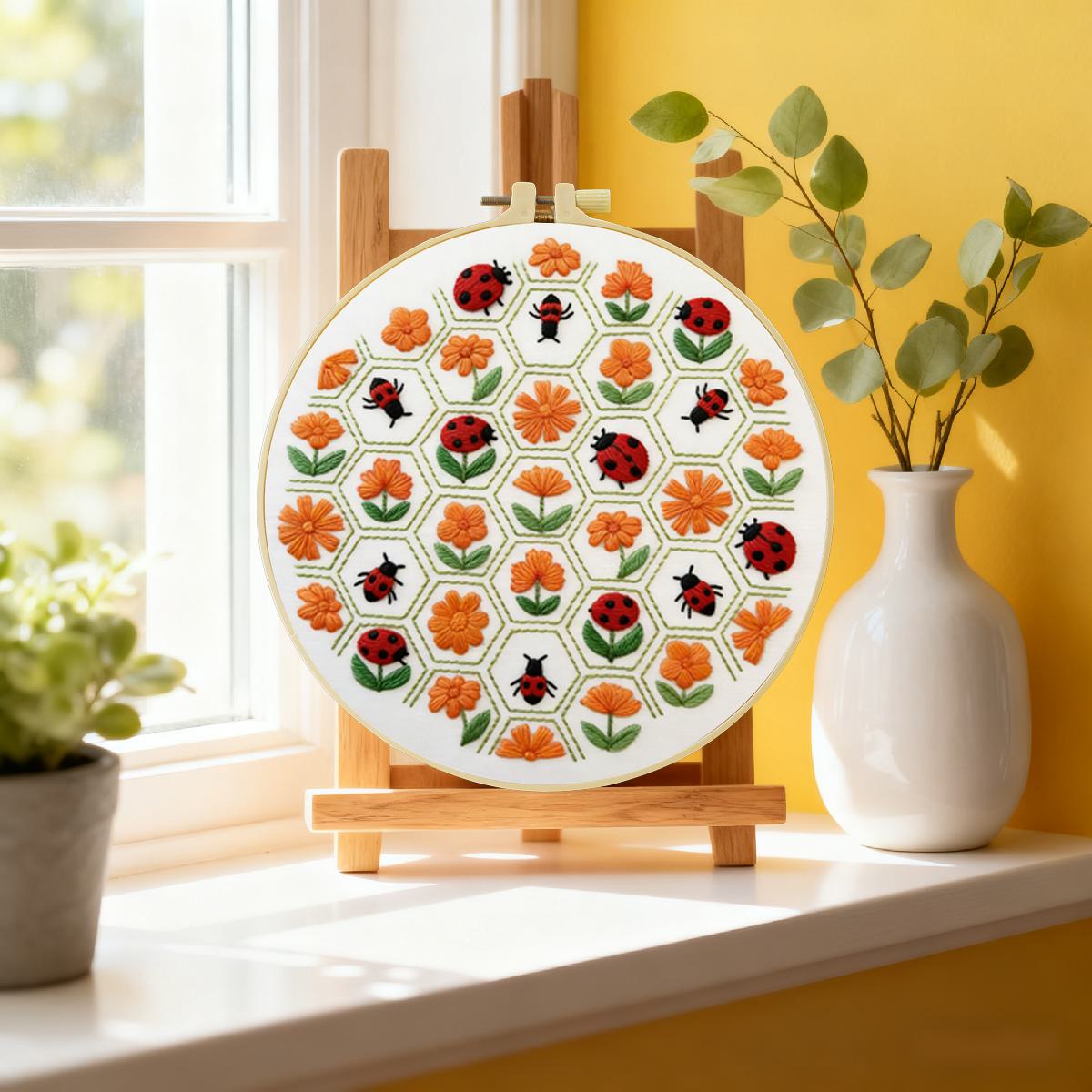 1 pieza 20X20CM/15X15CM 7.87/6 - Embroidery Lady Bug reseña y precio