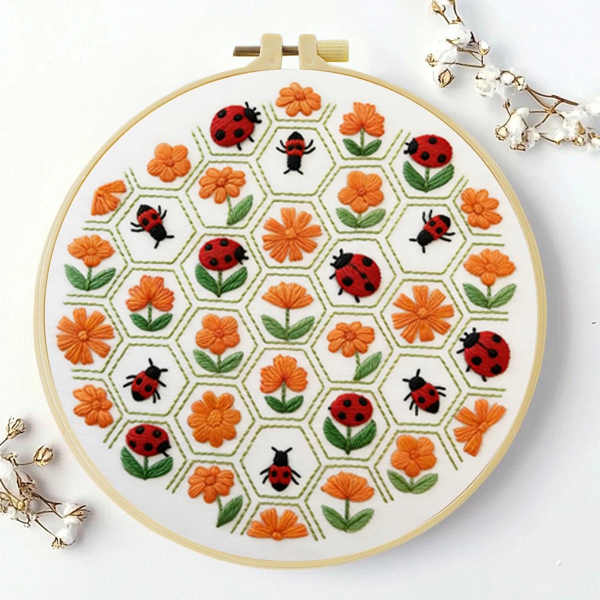 1 pieza 20X20CM/15X15CM 7.87/6 - Embroidery Lady Bug reseña y precio