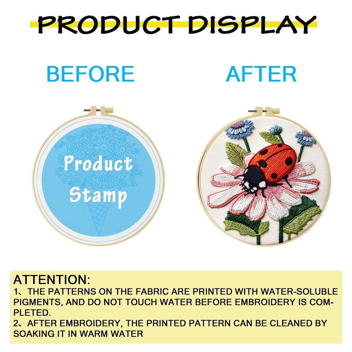 1 Set Kit de Bordado DIY Mariq - Embroidery Lady Bug reseña y precio