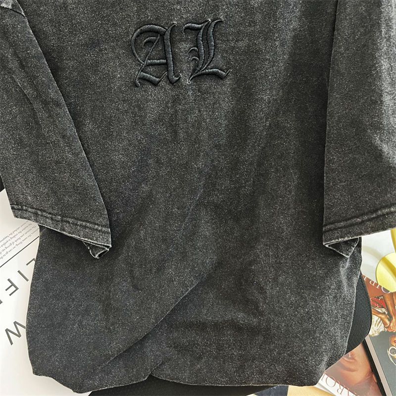 Camiseta clásica con bordado d - Embroidery Cotton Shirt reseña y precio