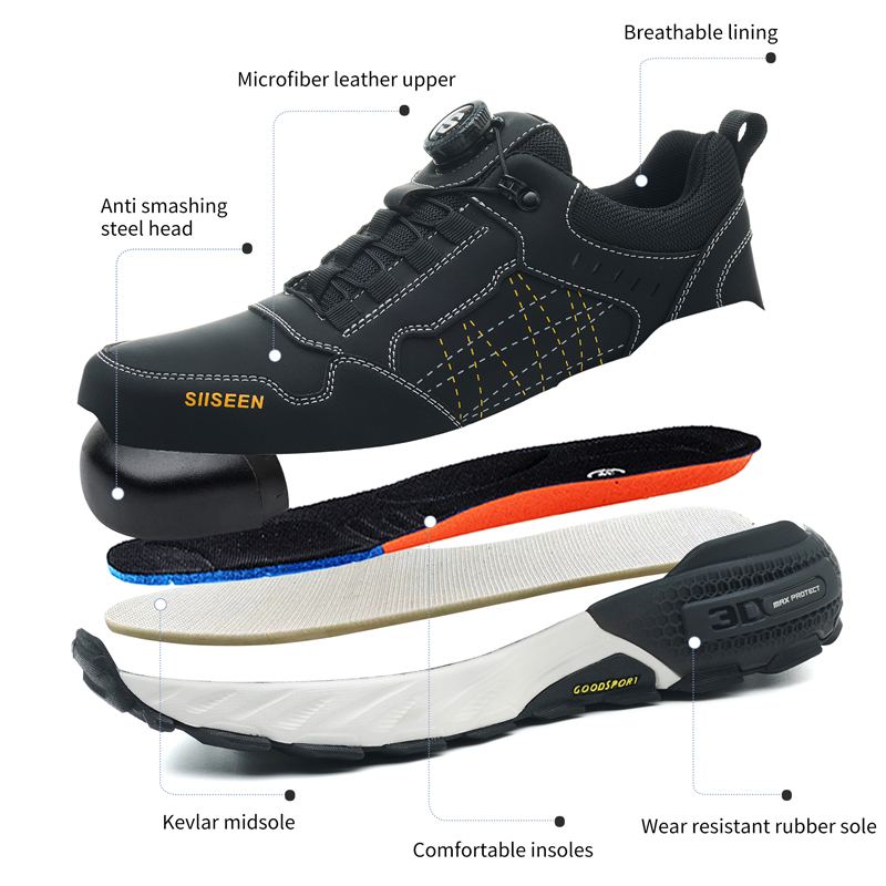 Zapatos de seguridad de cuero  - Embroidery Garments reseña y precio